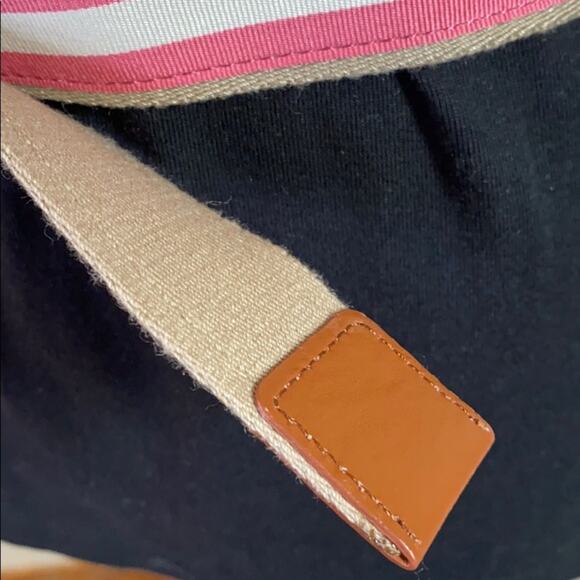 Women's Talbots Pink & White Striped Canvas Belt with Fish X-Small - Picture 5 of 6